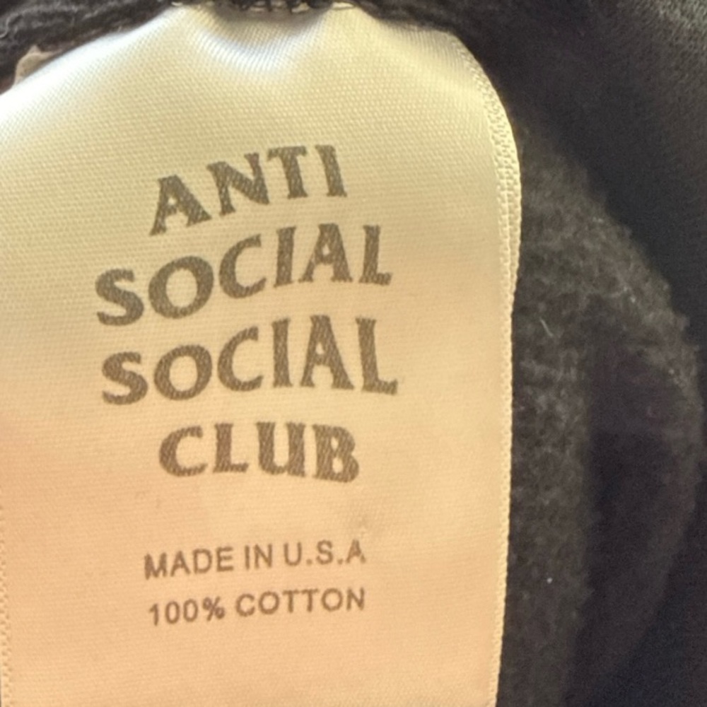 Black anti social social club pullover hoodie cherry blossom/ butterfly - Picture 5 of 5